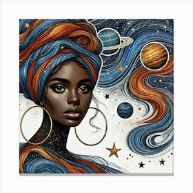 Zorielle Celestial Portrait Canvas Print