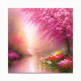 Pink Blossoms Canvas Print