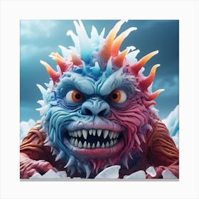 Monster In The Ice Canvas Print