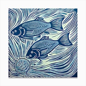 Abstract Two Fish Canvas Print