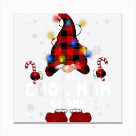 The Cool Mom Gnome Buffalo Plaid Christmas Tree Light Funny Canvas Print