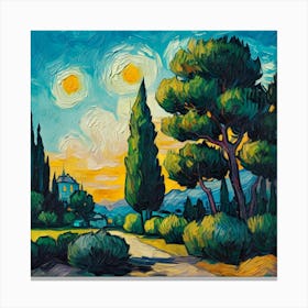 Eldaria Vangogh Style Canvas Print