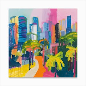 Abstract Travel Collection Panama City Panama 3 Canvas Print