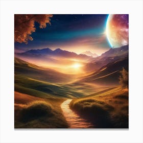 Path To The Moon Canvas Print