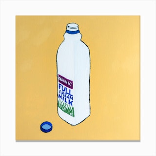 Organic Milk Square Canvas Print