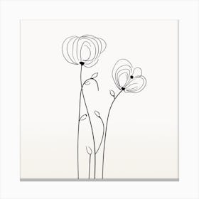 Flower Drawing Canvas Print