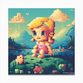 Pixel Art 8 Canvas Print