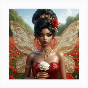 Fairy In A Field Canvas Print