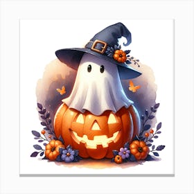 Ghostly Pumpkin Patch Canvas Print