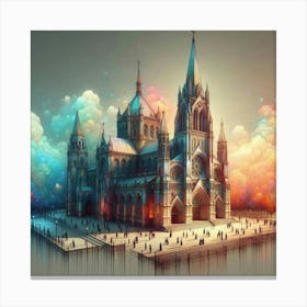 Cathedral In The Clouds 1 Canvas Print