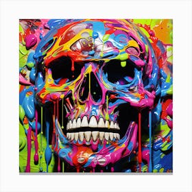 Colorful Skull 9 Canvas Print