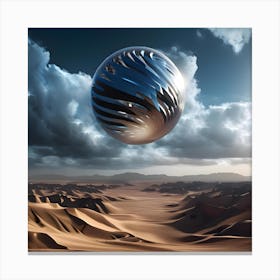 Sphere In The Desert Canvas Print