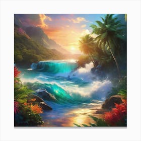 Hawaiian Sunset 1 Canvas Print