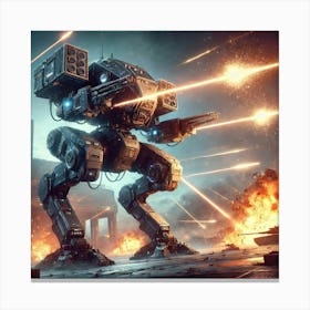 Sci Fi Plasma Barrage 1024x1024 Canvas Print