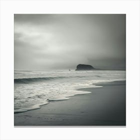 Stormy Day At The Beach 1 Canvas Print