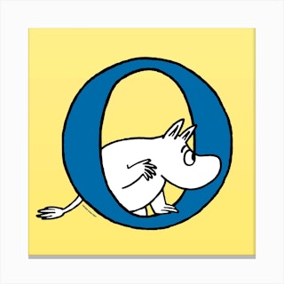 Moomin Collection Alphabet Letter O Canvas Print