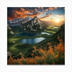 Sunset In The Mountains 9 Canvas Print