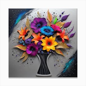 Flowers In A Vase 3 Canvas Print