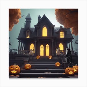 Halloween House 13 Canvas Print