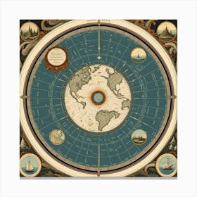 Map Of The World 8 Canvas Print