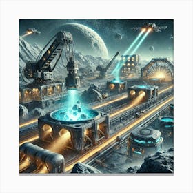 Resource Mining Facilities Scifi 1 Canvas Print