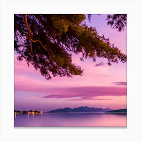 Sunset In Croatia Canvas Print