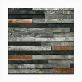 Copper And Black Metal Wall Art Canvas Print