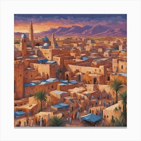 Peaceful Morocco II ai-art-generator Canvas Print