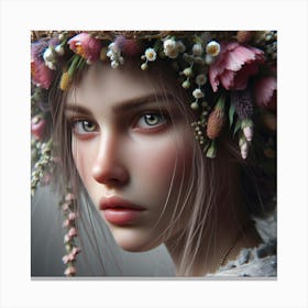 Flower Crown Canvas Print