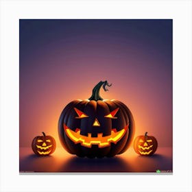 Halloween Pumpkins Canvas Print