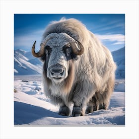 Yak In The Snow Canvas Print