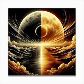 Moon And The Sun 1 Canvas Print