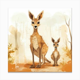 Kangaroos 3 Canvas Print