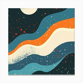 Moon And Stars 2 Canvas Print