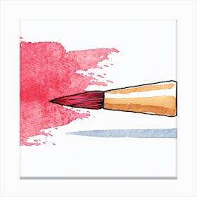 Pink Paint Brush Canvas Print