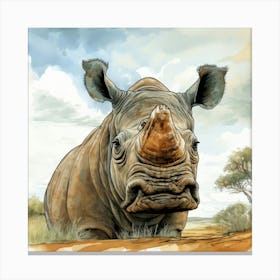 Rhinoceros Leinwandbild