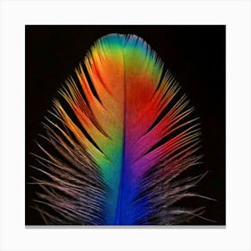 Firefly Vibrant Multicolored Feather With Intricate Gradient Details 25359 (2) Canvas Print