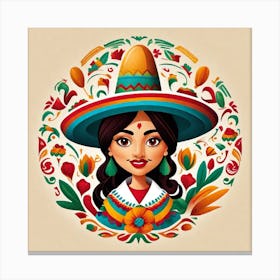 Mexican Girl 89 Canvas Print