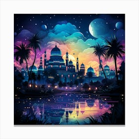 Islamic Night Sky 2 Canvas Print