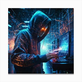 Cyber Hacker Canvas Print