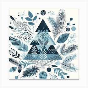 Scandinavian style, Blue spruce branches 2 Canvas Print