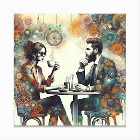 Coffee And Conversation Canvas Print