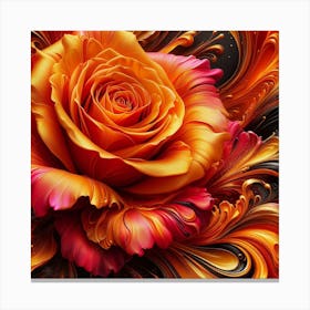 Abstract Rose Canvas Print