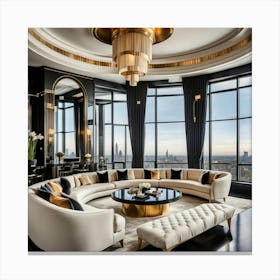 London Living Room Canvas Print