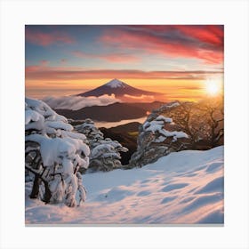 Sunrise Over Mount Fuji Canvas Print