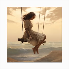 Girl On A Swing 05 Canvas Print