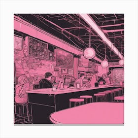 Pink Bar Canvas Print