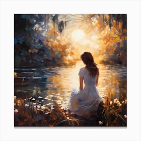 Opulent Overture: Impressionist Tale of Elegance and Nature Canvas Print