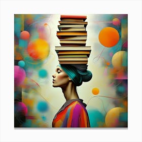 Artistic Expression of Knowledge and Balance Canvas Print