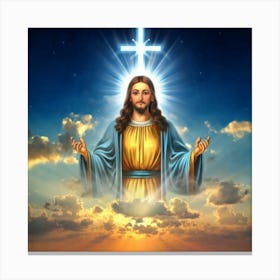 Jesus In The Clouds 2 Canvas Print